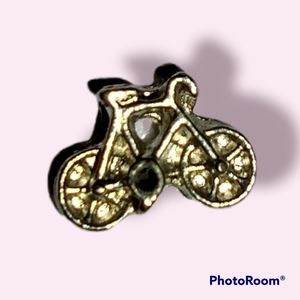 Silver Bicycle Floating Charm